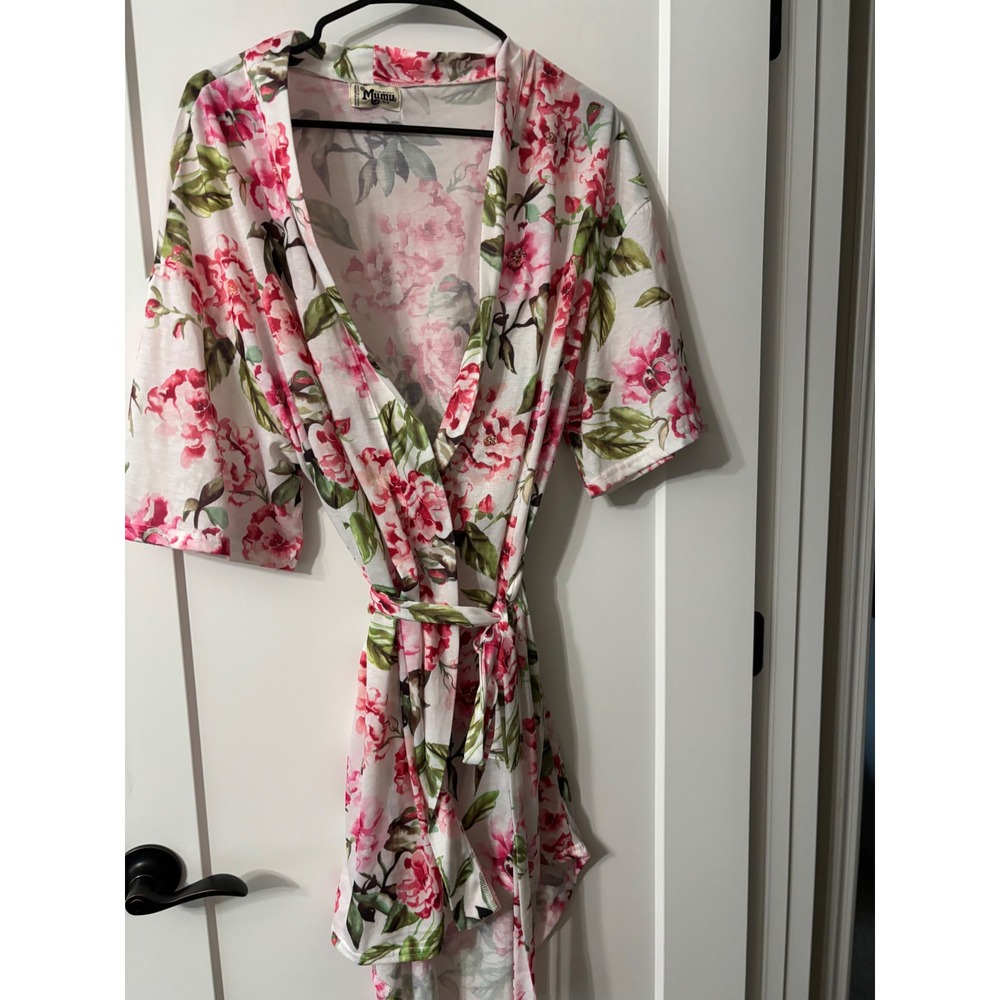 Show Me Your Mumu‎ Floral Kimono Robe Duster Lightweight Pink White O S